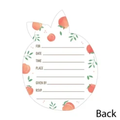 Big Dot Of Happiness Sweet As A Peach - Shaped Fill-In Invitations - Fruit Themed Baby Shower Or Birthday Party Invitation Cards With Envelopes 12 Ct -Party Planers Store GUEST afc8c9fb 0cd1 420d 866d f3a2daa9a7d3