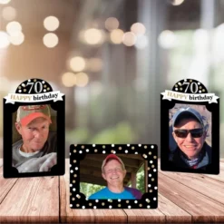 Big Dot Of Happiness Adult 70th Birthday - Gold - Birthday Party 4x6 Picture Display - Paper Photo Frames - Set Of 12 -Party Planers Store GUEST b0565145 7bcb 4a66 944c 26b3073e3c10