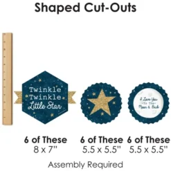 Big Dot Of Happiness Twinkle Twinkle Little Star - Hanging Baby Shower Or Birthday Party Tissue Decoration Kit - Paper Fans - Set Of 9 -Party Planers Store GUEST b06f7407 1936 494c aa58 b63dc6f4ea95