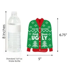 Big Dot Of Happiness Ugly Sweater - Shaped Fill-in Invitations - Holiday And Christmas Party Invitation Cards With Envelopes - Set Of 12 -Party Planers Store GUEST b0b5ba8b 6025 40a0 9343 a3b1c1c7289a