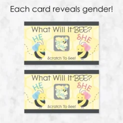Big Dot Of Happiness Boy Bee Gender Reveal - What Will It Bee Gender Reveal Scratch Off Cards - Baby Shower Game - 22 Count -Party Planers Store GUEST b10086b9 4e13 4e75 9d81 652c90a556be