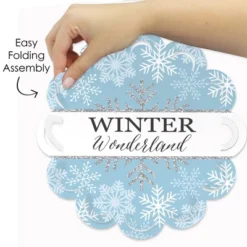 Big Dot Of Happiness Winter Wonderland - Snowflake Holiday Party And Winter Wedding Round Table Decorations - Paper Chargers - Place Setting For 12 -Party Planers Store GUEST b11c3c48 b43e 4b3c 8378 83cfea7de716