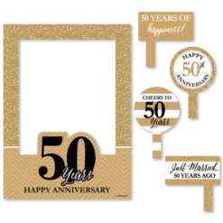 Big Dot Of Happiness We Still Do - 50th Wedding Anniversary Selfie Photo Booth Picture Frame & Props - Printed On Sturdy Material -Party Planers Store GUEST b13f8b0d 136b 48c7 9136 869baafb0e0c