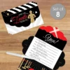 Big Dot Of Happiness Red Carpet Hollywood - Fill-In Cards - Movie Night Party Fold And Send Invitations - Set Of 8 -Party Planers Store GUEST b14bbc03 3b26 48b3 8351 4b1cd2539bdf