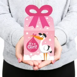 Big Dot Of Happiness Girl Special Delivery - Square Favor Gift Boxes - It's A Girl Stork Baby Shower Bow Boxes - Set Of 12 -Party Planers Store GUEST b2372fda fb23 43e8 bf2a f03cfeca95b5