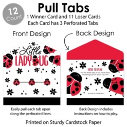 Big Dot Of Happiness Happy Little Ladybug - Baby Shower Or Birthday Party Game Pickle Cards - Pull Tabs 3-in-a-Row - Set Of 12 -Party Planers Store GUEST b31480a8 4fcf 413b b5fc 0e81b3db7ed2