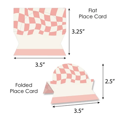 Big Dot Of Happiness Pink Checkered Party - Tent Buffet Card - Table Setting Name Place Cards - Set Of 24 8 Big Dot Of Happiness Pink Checkered Party - Tent Buffet Card - Table Setting Name Place Cards - Set Of 24 - Image 6