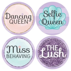 Big Dot Of Happiness Trading The Tail For A Veil - Mermaid Bachelorette Party Or Bridal Shower Name Tags - Party Badges Sticker Set Of 12 -Party Planers Store GUEST b3af41da ccbb 4343 b796 1a10b58ef603