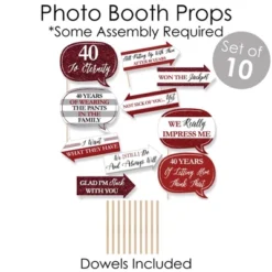 Big Dot Of Happiness We Still Do - 40th Wedding Anniversary - Banner And Photo Booth Decorations - Anniversary Party Supplies Kit - Doterrific Bundle -Party Planers Store GUEST b3e790d2 5a2d 4f34 ac2f 448c74a437be