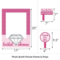 Big Dot Of Happiness Bride-to-Be - Bridal Shower Selfie Photo Booth Picture Frame & Props - Printed On Sturdy Material -Party Planers Store GUEST b4dfe001 1d12 48ab 9d05 3ba36c6ce70a