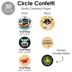 Big Dot Of Happiness Pirate Ship Adventures - Skull Birthday Party Supplies Decoration Kit - Decor Galore Party Pack - 51 Pieces -Party Planers Store GUEST b583625c 0ca5 40e1 ab5d fffdb4aed585