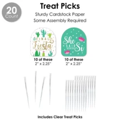 Big Dot Of Happiness Final Fiesta - Last Fiesta Bachelorette Party Favors And Cupcake Kit - Fabulous Favor Party Pack - 100 Pieces -Party Planers Store GUEST b5c46507 003e 4822 afaf e21fa21d9e7b