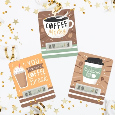 Big Dot Of Happiness But First, Coffee - DIY Assorted Cafe Themed Party Cash Holder Gift - Funny Money Cards - Set Of 6 9 Big Dot Of Happiness But First, Coffee - DIY Assorted Cafe Themed Party Cash Holder Gift - Funny Money Cards - Set Of 6 - Image 7