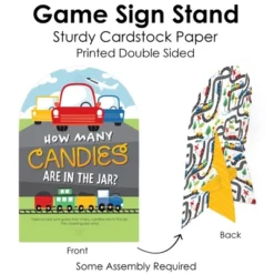 Big Dot Of Happiness Cars, Trains, And Airplanes - How Many Candies Transportation Birthday Party Game - 1 Stand And 40 Cards - Candy Guessing Game -Party Planers Store GUEST b670aef0 416c 4018 ac91 16010f7d6000