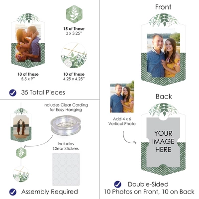 Big Dot Of Happiness Boho Botanical - Greenery Party Vertical Photo Garland 35 Pieces 4 Big Dot Of Happiness Boho Botanical - Greenery Party Vertical Photo Garland 35 Pieces - Image 2