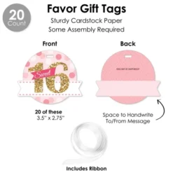 Big Dot Of Happiness Sweet 16 - 16th Birthday Party Favors And Cupcake Kit - Fabulous Favor Party Pack - 100 Pieces -Party Planers Store GUEST b6e4b75b ef5a 4583 8e6d 3f86fe8a68a5