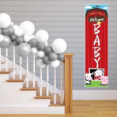 Big Dot Of Happiness Farm Animals - Barnyard Baby Shower Front Door Decoration - Vertical Banner 7 Big Dot Of Happiness Farm Animals - Barnyard Baby Shower Front Door Decoration - Vertical Banner - Image 5