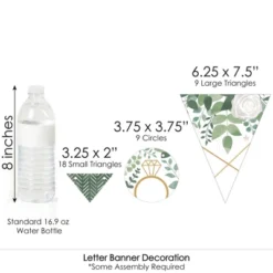 Big Dot Of Happiness Boho Botanical Bride - Bridal Shower & Wedding Party - 36 Banner Cutouts & No-Mess Real Gold Glitter Bride-To-Be Banner Letters -Party Planers Store GUEST b89ea319 dc63 4c1f 9cec 7110931ff212