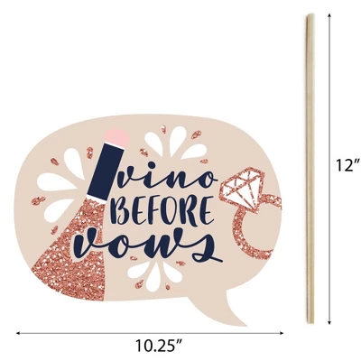 Big Dot Of Happiness Vino Before Vows - Winery Bridal Shower Or Bachelorette Party Photo Booth Props Kit - 20 Count 6 Big Dot Of Happiness Vino Before Vows - Winery Bridal Shower Or Bachelorette Party Photo Booth Props Kit - 20 Count - Image 4