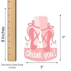 Big Dot Of Happiness Tutu Cute Ballerina - Shaped Thank You Cards - Ballet Birthday Party Baby Shower Thank You Note Cards With Envelopes - Set Of 12 -Party Planers Store GUEST b9d89b44 edbd 482a 95f2 14c532bf62d7