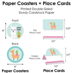 Big Dot Of Happiness Whole Llama Fun - Llama Fiesta Baby Shower Or Birthday Party Paper Charger & Table Decorations Chargerific Kit For 8 -Party Planers Store GUEST ba87d55e 3b17 4dc1 bbb8 de0f1c37fa68
