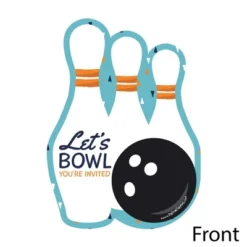 Big Dot Of Happiness Strike Up The Fun - Bowling - Shaped Fill-in Invites - Birthday Party Or Baby Shower Invitation Cards With Envelopes - Set Of 12