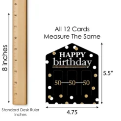 Big Dot Of Happiness Adult 50th Birthday - Gold - Birthday Party Game Pickle Cards - Pull Tabs 3-in-a-Row - Set Of 12 -Party Planers Store GUEST baf00962 6367 428b a3e0 266917937083