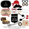 Big Dot Of Happiness Beware Of Pirates - Pirate Birthday Party Photo Booth Props Kit - 20 Count