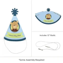 Big Dot Of Happiness Baby Boy Teddy Bear - Mini Cone Baby Shower Party Hats - Small Little Party Hats - Set Of 8 -Party Planers Store GUEST bb88131c aa19 4e35 b05a f0a7b8d944a4