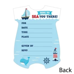 Big Dot Of Happiness Ahoy It's A Boy - Shaped Fill-In Invitations - Nautical Baby Shower Invitation Cards With Envelopes - Set Of 12 -Party Planers Store GUEST bb9e2b45 0b5d 4437 b3c4 db5fd1088ac7