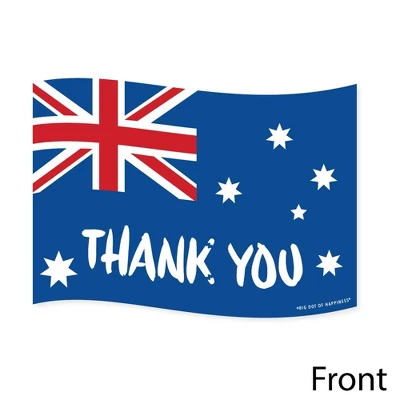 Big Dot Of Happiness Australia Day - Shaped Thank You Cards - G'Day Mate Aussie Party Thank You Note Cards With Envelopes - Set Of 12 4 Big Dot Of Happiness Australia Day - Shaped Thank You Cards - G'Day Mate Aussie Party Thank You Note Cards With Envelopes - Set Of 12 - Image 2