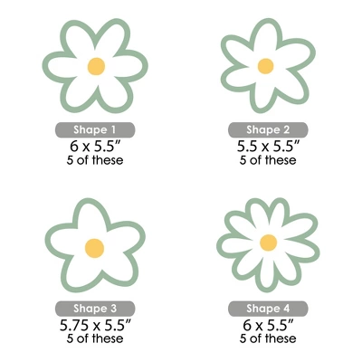 Big Dot Of Happiness Sage Green Daisy Flowers - Decorations DIY Floral Party Essentials - Set Of 20 6 Big Dot Of Happiness Sage Green Daisy Flowers - Decorations DIY Floral Party Essentials - Set Of 20 - Image 4