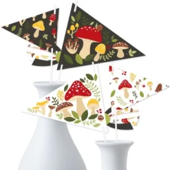 Big Dot Of Happiness Wild Mushrooms - Triangle Red Toadstool Decor And Party Photo Props - Pennant Flag Centerpieces - Set Of 20 -Party Planers Store GUEST bca4494b c6cc 471b 89f7 5998695f0170