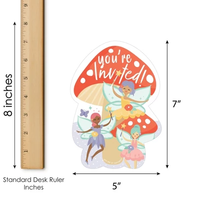 Big Dot Of Happiness Let's Be Fairies - Shaped Fill-In Invitations - Fairy Garden Birthday Party Invitation Cards With Envelopes - Set Of 12 6 Big Dot Of Happiness Let's Be Fairies - Shaped Fill-In Invitations - Fairy Garden Birthday Party Invitation Cards With Envelopes - Set Of 12 - Image 4