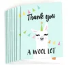 Big Dot Of Happiness Whole Llama Fun - Llama Fiesta Baby Shower Or Birthday Party Thank You Cards (8 Count)