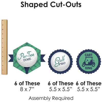 Big Dot Of Happiness Par-Tee Time - Golf - Hanging Birthday Or Retirement Party Tissue Decoration Kit - Paper Fans - Set Of 9 8 Big Dot Of Happiness Par-Tee Time - Golf - Hanging Birthday Or Retirement Party Tissue Decoration Kit - Paper Fans - Set Of 9 - Image 6