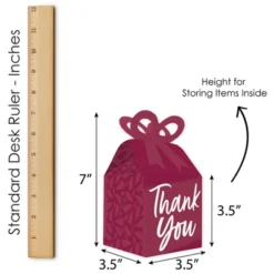 Big Dot Of Happiness Burgundy Elegantly Simple - Square Favor Gift Boxes - Guest Party Favors Bow Boxes - Set Of 12 -Party Planers Store GUEST be9695d3 8f0d 48c5 a905 7a101e08e698