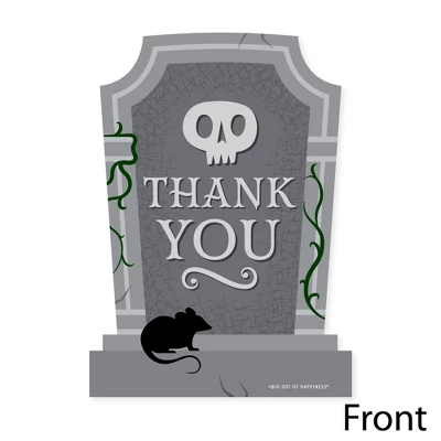 Big Dot Of Happiness Creepy Cemetery - Shaped Thank You Cards - Spooky Halloween Tombstone Party Thank You Note Cards With Envelopes - Set Of 12 4 Big Dot Of Happiness Creepy Cemetery - Shaped Thank You Cards - Spooky Halloween Tombstone Party Thank You Note Cards With Envelopes - Set Of 12 - Image 2