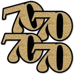 Big Dot Of Happiness Adult 70th Birthday - Gold - Decorations DIY Party Essentials - Set Of 20