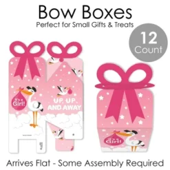 Big Dot Of Happiness Girl Special Delivery - Square Favor Gift Boxes - It's A Girl Stork Baby Shower Bow Boxes - Set Of 12 -Party Planers Store GUEST bf132625 e6f8 4d2c 8cbd 7db3d9f0be5a