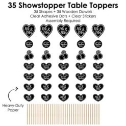 Big Dot Of Happiness Mr. And Mrs. - Black And White Wedding Or Bridal Shower Centerpiece Sticks - Showstopper Table Toppers - 35 Pieces 11 Big Dot Of Happiness Mr. And Mrs. - Black And White Wedding Or Bridal Shower Centerpiece Sticks - Showstopper Table Toppers - 35 Pieces -Party Planers Store GUEST bf15be0a 844e 454b 90f1 023f7d8922e1