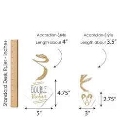 Big Dot Of Happiness It's Twins - Gold Twins Baby Shower Hanging Decor - Party Decoration Swirls - Set Of 40 -Party Planers Store GUEST bf38c076 8daf 4caf 9dea a26bda64444f