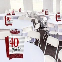 Big Dot Of Happiness We Still Do - 40th Wedding Anniversary - Table Decorations - Anniversary Party Fold And Flare Centerpieces - 10 Count -Party Planers Store GUEST bf67ebb8 9f0c 4d01 97a8 c935a08a0636