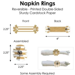 Big Dot Of Happiness We Still Do - 50th Wedding Anniversary - Anniversary Party Paper Charger & Table Decorations Chargerific Kit For 8 -Party Planers Store GUEST bf82bdaa a549 4ef6 8e47 4a9244c620e6