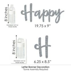 Big Dot Of Happiness We Still Do - 25th Wedding Anniversary - Party Letter Banner Decoration - 36 Banner Cutouts And Happy Anniversary Banner Letters -Party Planers Store GUEST bfb060ec 5be1 42ac 9b41 b8fba9025d2a