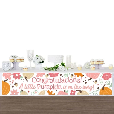 Big Dot Of Happiness Girl Little Pumpkin - Fall Baby Shower Decorations Party Banner 4 Big Dot Of Happiness Girl Little Pumpkin - Fall Baby Shower Decorations Party Banner - Image 2