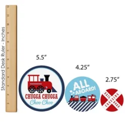 Big Dot Of Happiness Railroad Party Crossing - Steam Train Birthday Party Or Baby Shower Decor And Confetti - Terrific Table Centerpiece Kit - 30 Ct -Party Planers Store GUEST bffd3fce 2b46 42d6 9e3f 12f917a4fa15