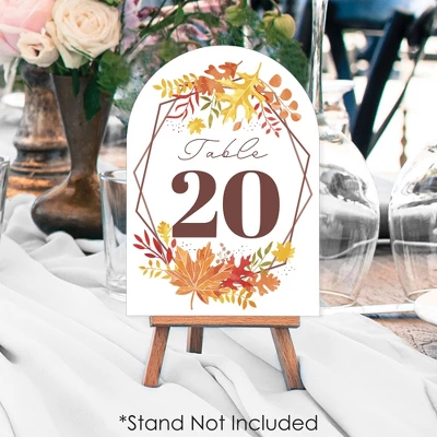Big Dot Of Happiness Fall Foliage Bride - Autumn Leaves Bridal Shower And Wedding Party Double-Sided 5 X 7 Inches Cards - Table Numbers - 1-20 4 Big Dot Of Happiness Fall Foliage Bride - Autumn Leaves Bridal Shower And Wedding Party Double-Sided 5 X 7 Inches Cards - Table Numbers - 1-20 - Image 2
