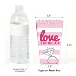 Big Dot Of Happiness Bride-to-Be - Bridal Shower & Classy Bachelorette Party Favor Popcorn Treat Boxes - Set Of 12