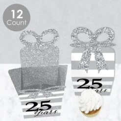 Big Dot Of Happiness We Still Do - 25th Wedding Anniversary - Square Favor Gift Boxes - Anniversary Party Bow Boxes - Set Of 12 -Party Planers Store GUEST c1e3b8b4 b602 4d57 a594 5bacba02dccb